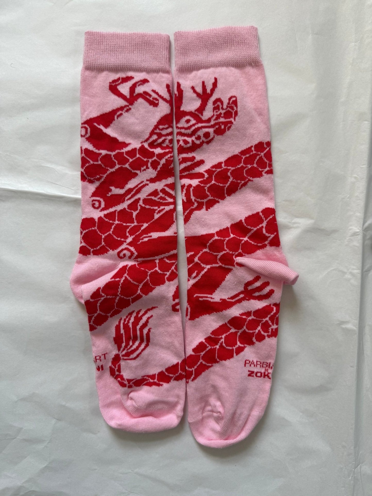 Pink Fantasy Dragon socks